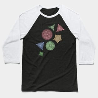 Diatoms - Marine Biology Art Baseball T-Shirt